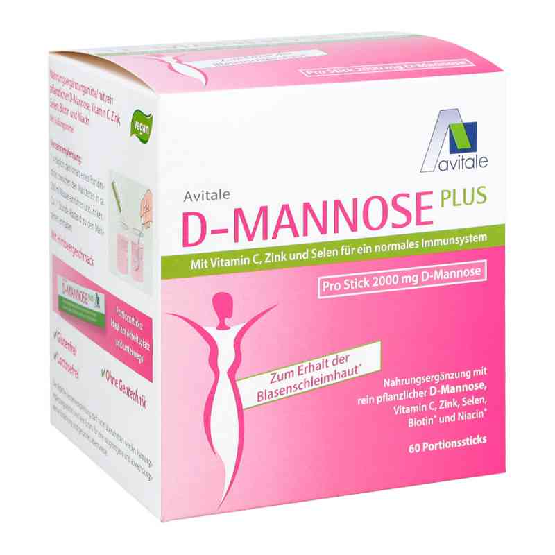 D-Mannose Plus 2000 mg mit Vitamine und Mineralstoffe Sticks 60X2.47 g von Avitale GmbH PZN 16319502