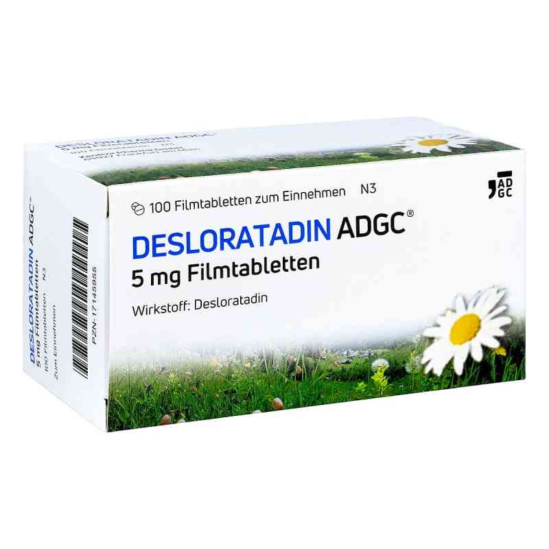Desloratadin ADGC 5 mg Filmtabletten 100 stk von Zentiva Pharma GmbH PZN 17145955