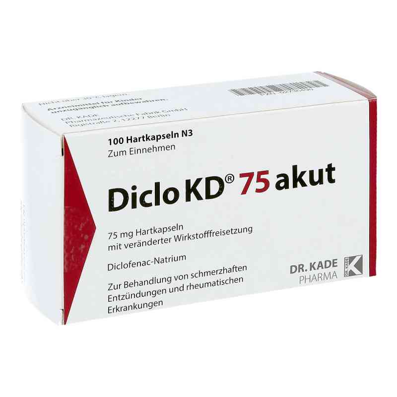 Diclo Kd 75 akut hartkapsel mit msr.überz.pellets 100 stk von DR. KADE Pharmazeutische Fabrik GmbH PZN 02736490