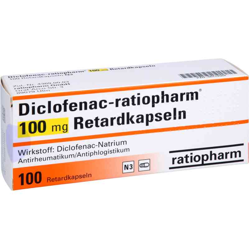 Diclofenac-ratiopharm 100mg 100 stk von ratiopharm GmbH PZN 00112584