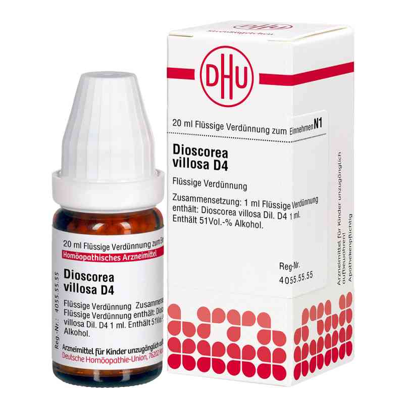 Dioscorea Villosa D4 Dilution 20 ml von DHU-Arzneimittel GmbH & Co. KG PZN 02612919