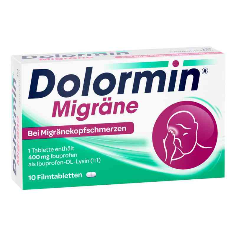 Dolormin Migräne 400 mg Ibuprofen bei Migränekopfschmerzen  10 stk von Johnson & Johnson GmbH (OTC) PZN 01300810