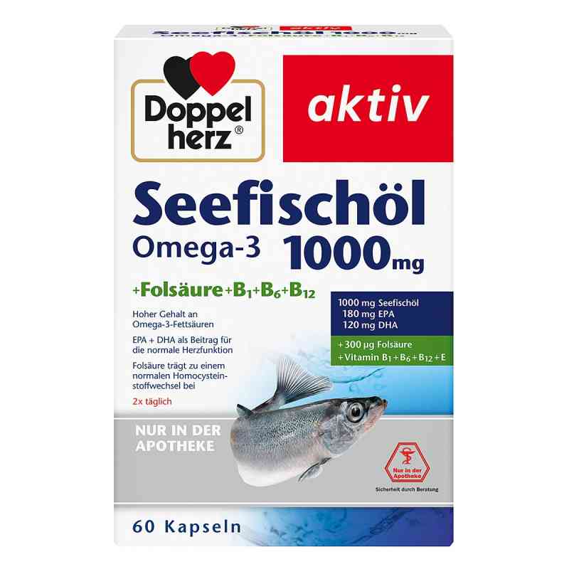 Doppelherz Seefischöl Omega-3 1000 mg+Fols. Kapsel (n) 60 stk von Queisser Pharma GmbH & Co. KG PZN 06583675