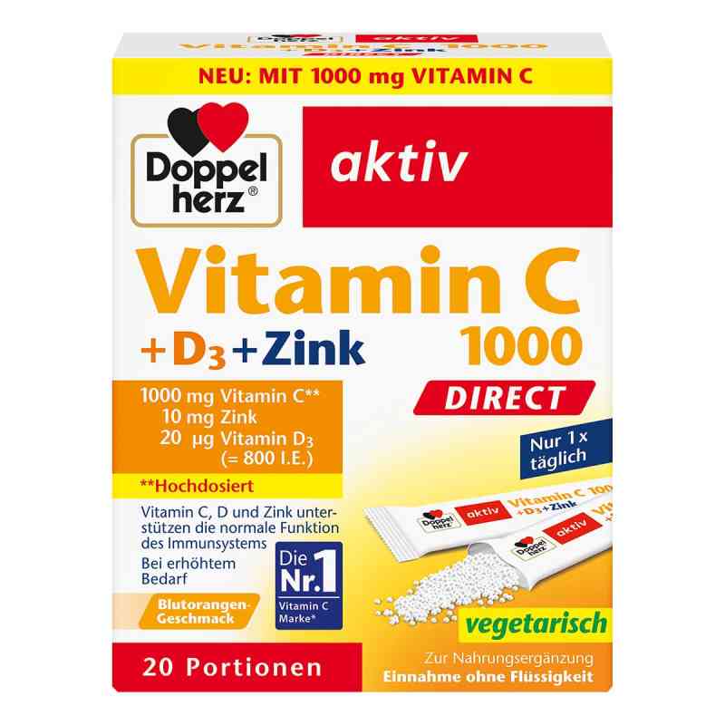 Doppelherz Vitamin C 1000 + D3 + Zink DIRECT 20 stk von Queisser Pharma GmbH & Co. KG PZN 19528867