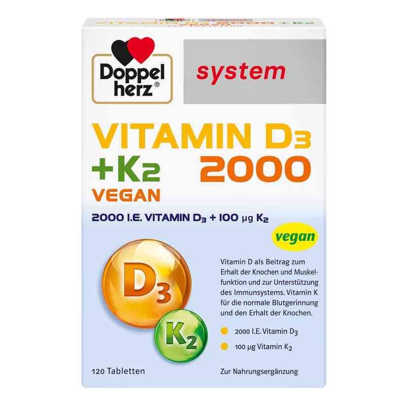 Doppelherz Vitamin D3 2000+k2 system Tabletten 120 stk von Queisser Pharma GmbH & Co. KG PZN 14063820
