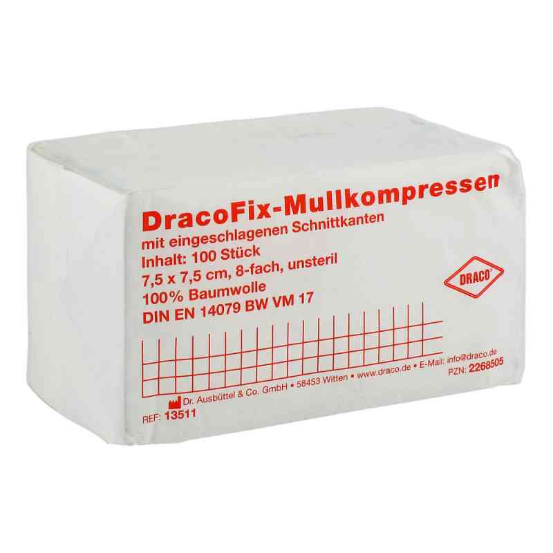 Dracofix Op-kompressen 7,5x7,5 cm unsteril 8fach 100 stk von Dr. Ausbüttel GmbH & Co. KG PZN 02268505