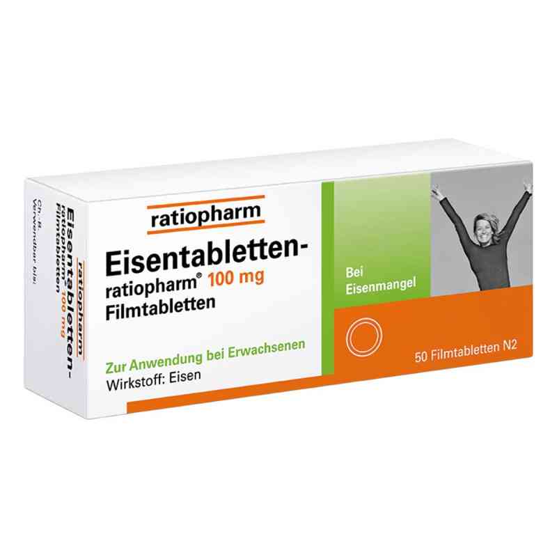 Eisentabletten ratiopharm 100mg 50 stk von ratiopharm GmbH PZN 06958537