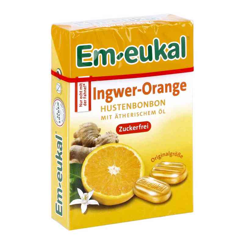 Em Eukal Bonbons Ingwer Orange zuckerfrei Box 50 g von Dr. C. SOLDAN GmbH PZN 15894463