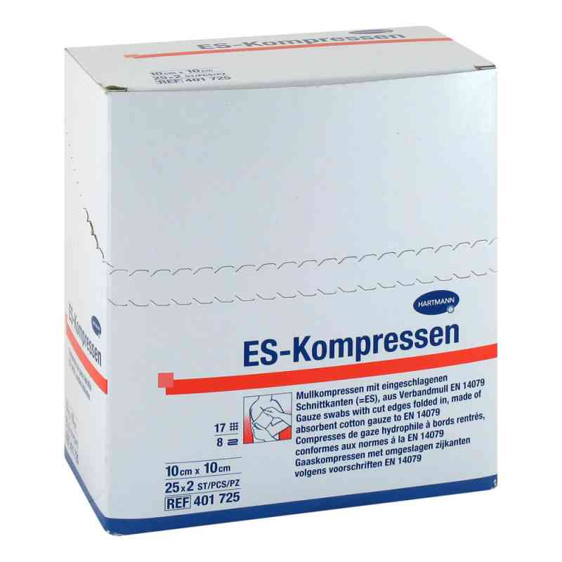Es-kompressen steril 10x10 cm 8fach 25X2 stk von B2B Medical GmbH PZN 12559474