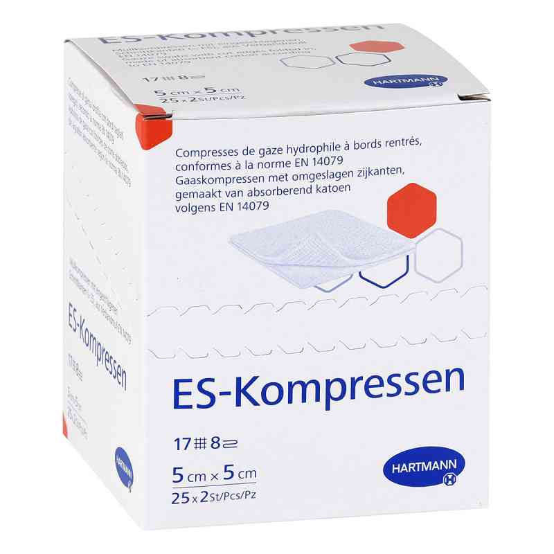Es-kompressen steril 5x5 cm 8fach 25X2 stk von + Prisoma GmbH PZN 16205187