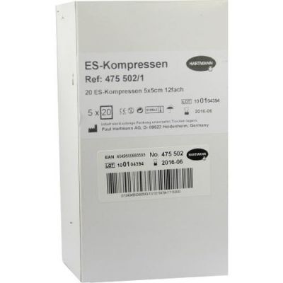 Es-kompressen steril 5x5 cm Grosspackung 5X20 stk von PAUL HARTMANN AG PZN 06453872
