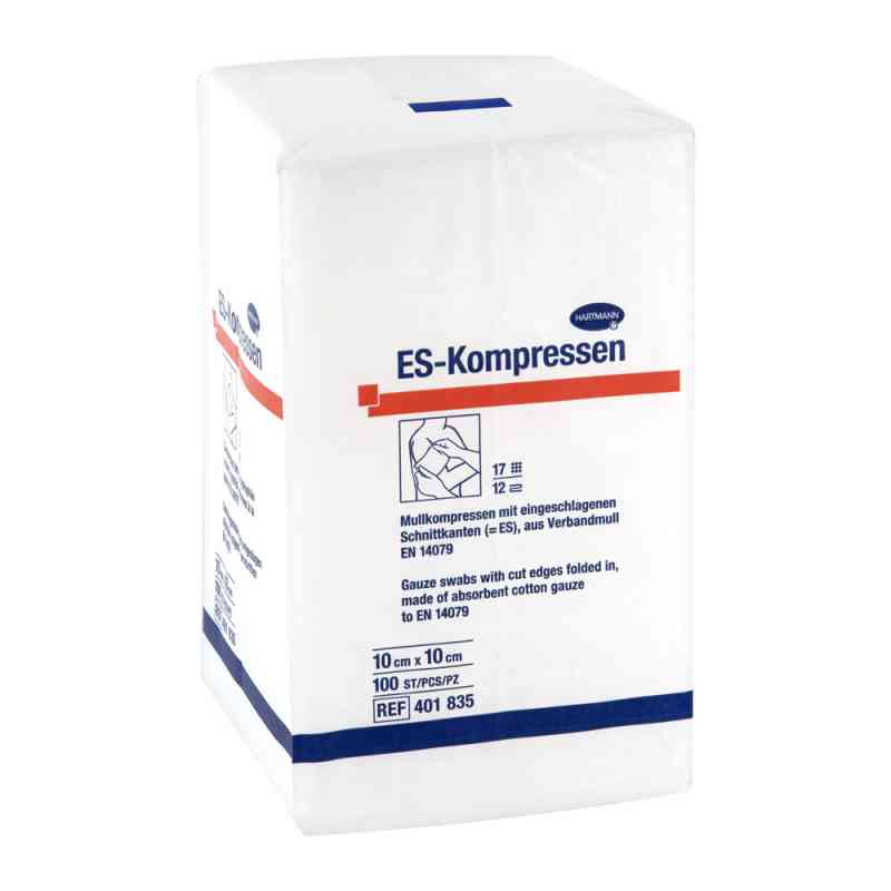 Es-kompressen unsteril 10x10 cm 12fach 100 stk von PAUL HARTMANN AG PZN 01447246