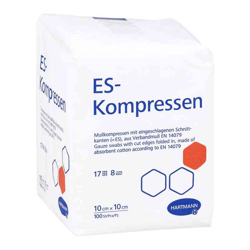 Es-kompressen unsteril 10x10 cm 8fach 100 stk von + Prisoma GmbH PZN 16205224