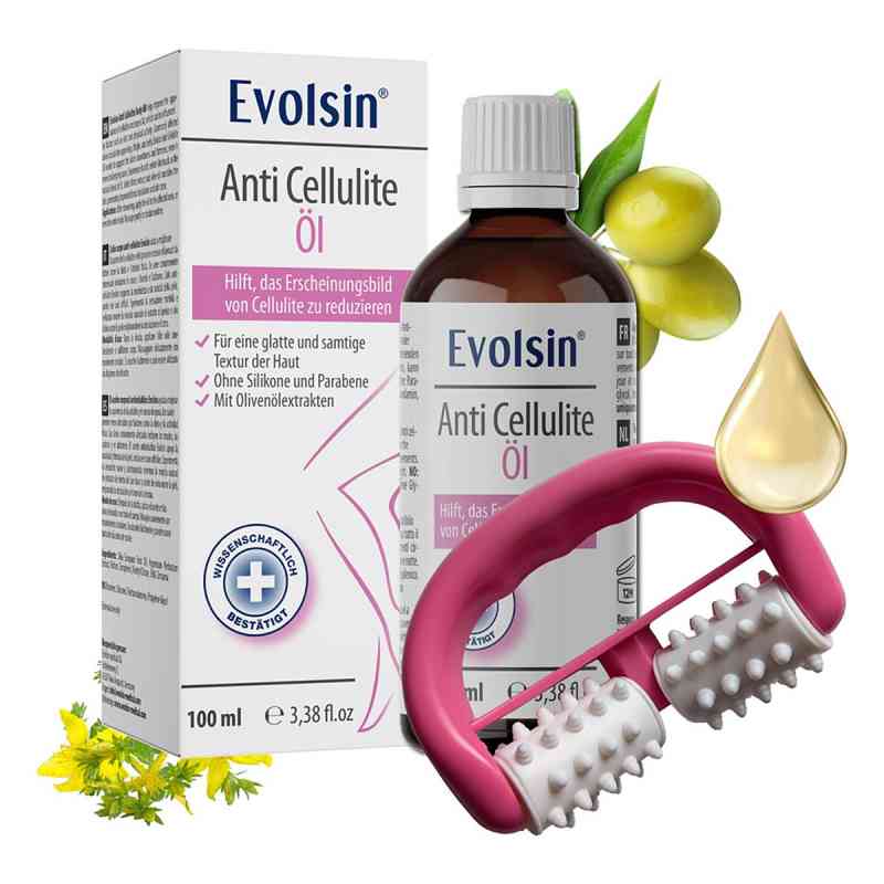 Evolsin Anti Cellulite Öl mit Massageroller 100 ml von Evolsin medical UG (haftungsbeschränkt) PZN 19893360