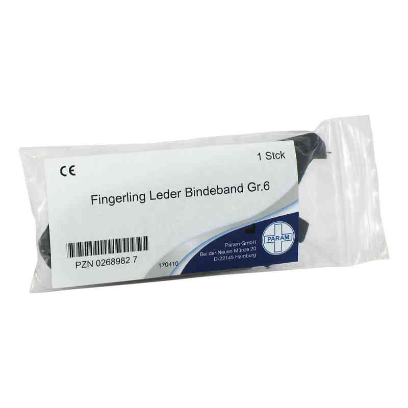 Fingerling Leder Größe 6 mit Bindeband 1 stk von Param GmbH PZN 02689827