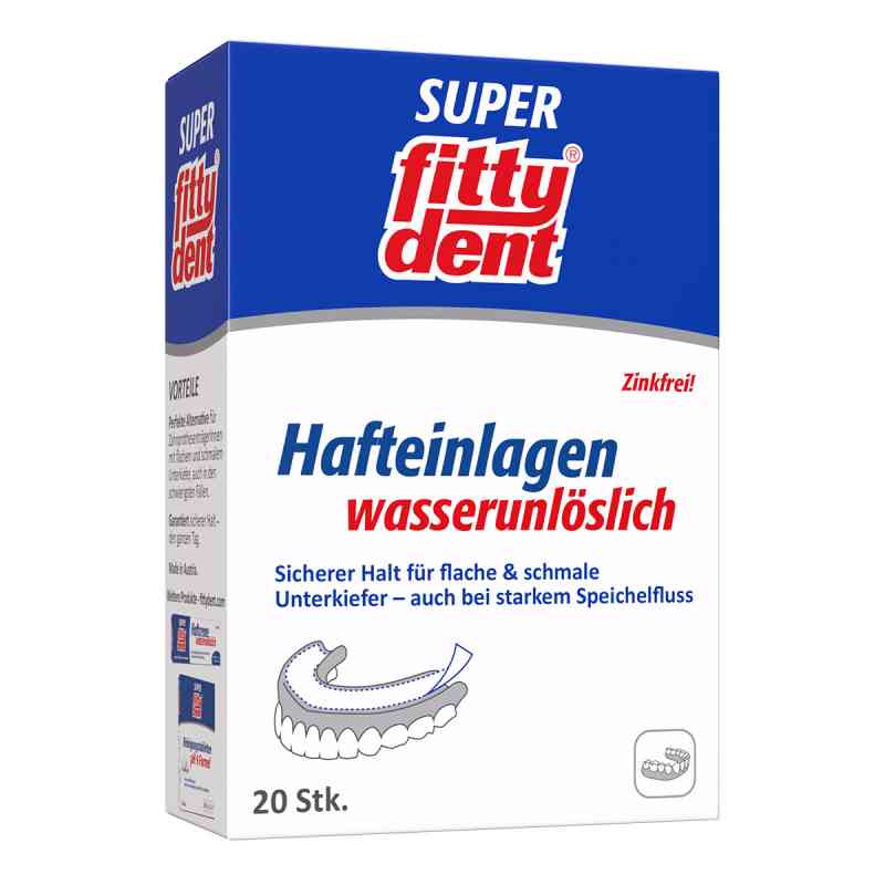 Fittydent super Haftkleber Einlagen 20 stk von Hansa Naturheilmittel GmbH PZN 00262042
