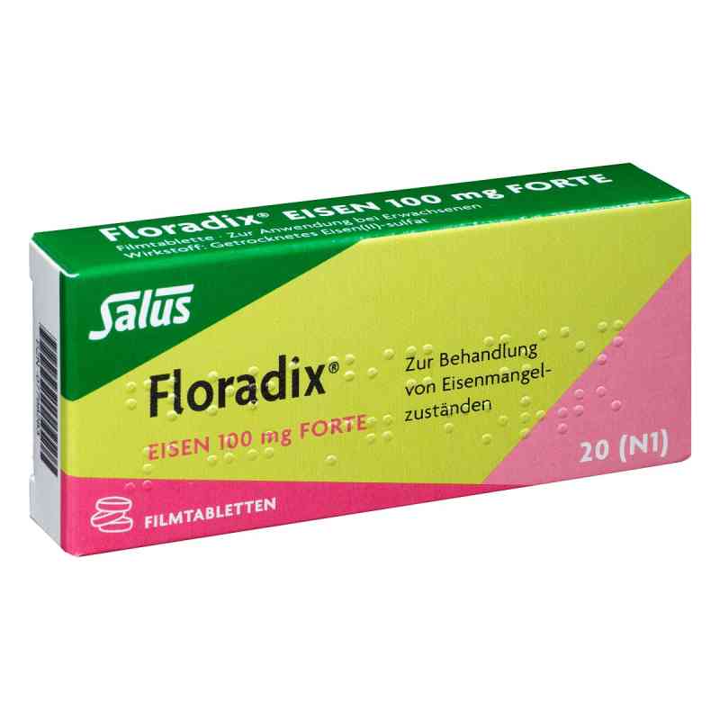 Floradix Eisen 100mg forte 20 stk von SALUS Pharma GmbH PZN 07798283