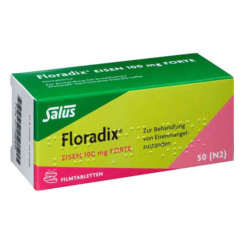 Floradix Eisen 100mg forte 50 stk von SALUS Pharma GmbH PZN 07798308