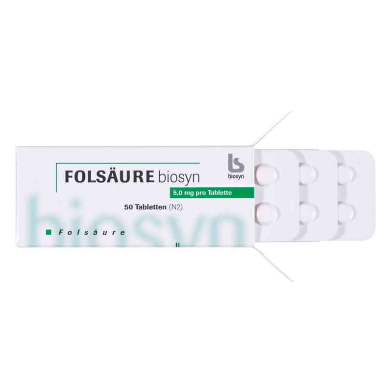 Folsäure 5 mg Tabletten 50 stk von biosyn Arzneimittel GmbH PZN 03886642