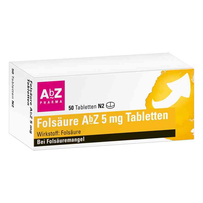 Folsäure Abz 5 mg Tabletten 50 stk von AbZ Pharma GmbH PZN 01234556