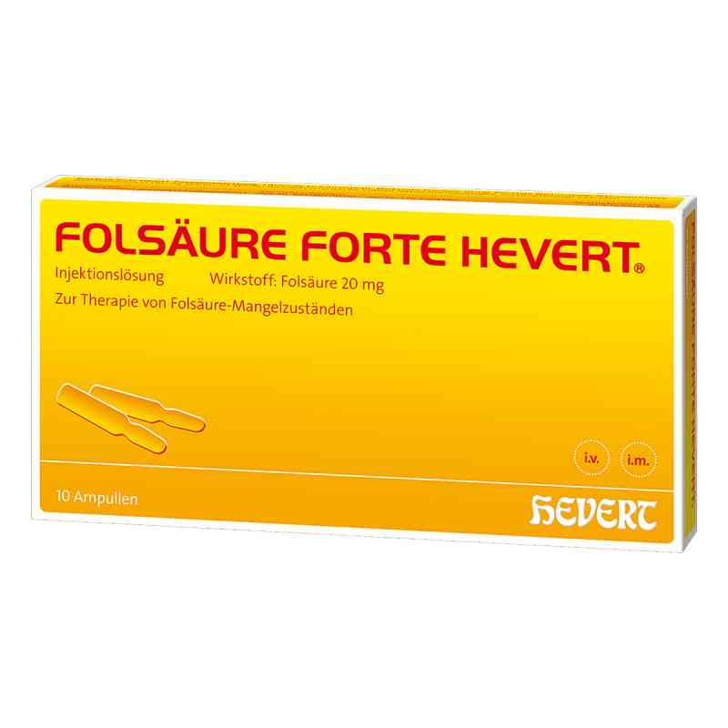 Folsäure Hevert forte Ampullen 10X2 ml von Hevert-Arzneimittel GmbH & Co. K PZN 04907004