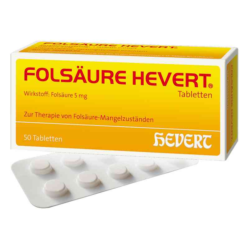 Folsäure Hevert Tabletten 50 stk von Hevert-Arzneimittel GmbH & Co. K PZN 08441494