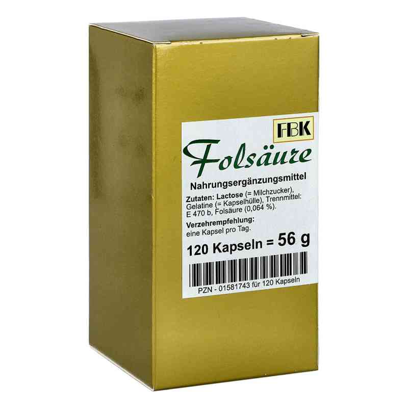 Folsäure Kapseln 120 stk von FBK-Pharma GmbH PZN 01581743