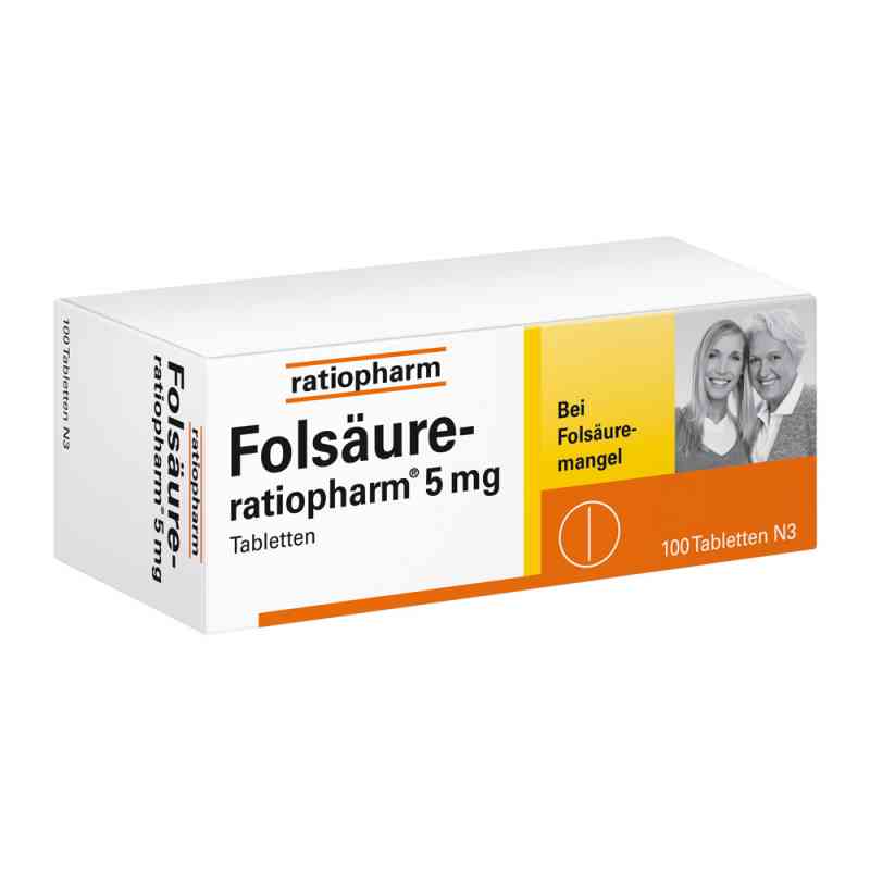 Folsäure Ratiopharm 5 mg Tabletten 100 stk von ratiopharm GmbH PZN 04010113