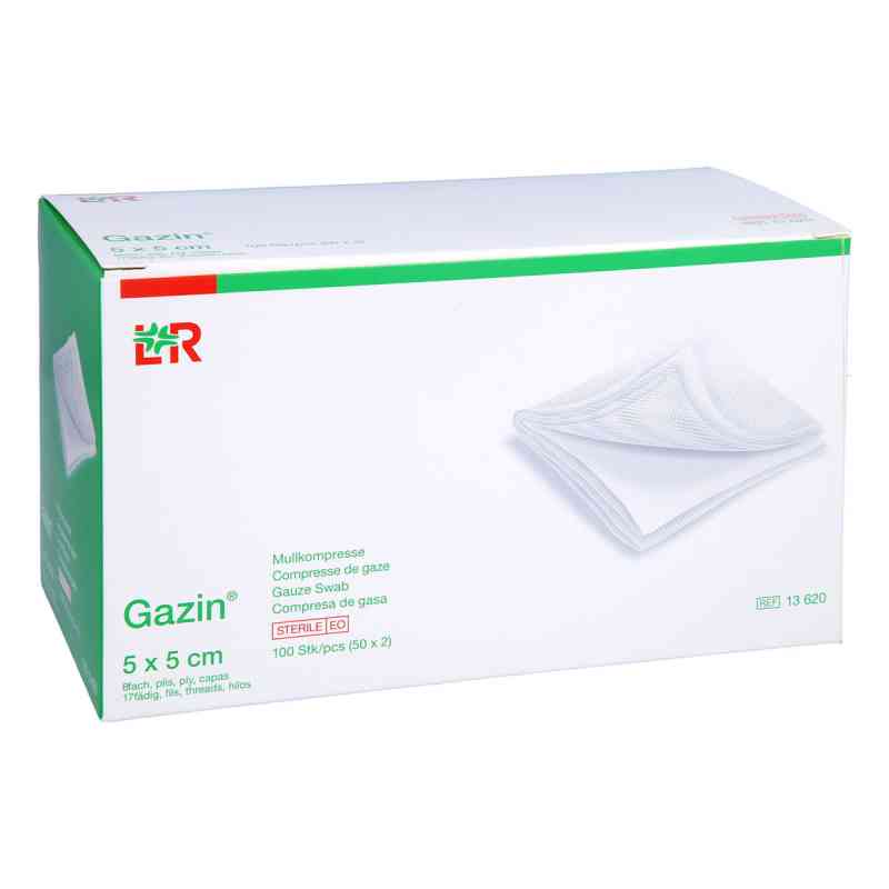 Gazin Kompressen 5x5cm 8fach steril 50X2 stk von JUNEK Europ-Vertrieb GmbH PZN 05984099