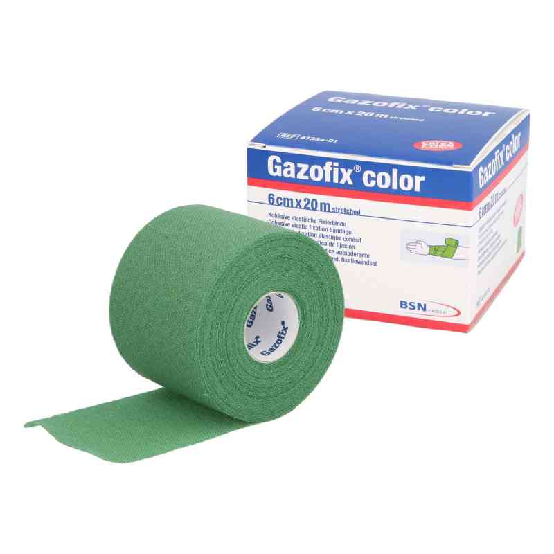 Gazofix color Fixierbinde kohäsiv 6 cmx20 m grün 1 stk von BSN medical GmbH PZN 11587706