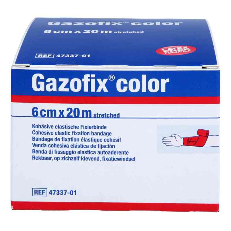 Gazofix color Fixierbinde kohäsiv 6 cmx20 m pink 1 stk von BSN medical GmbH PZN 11587741