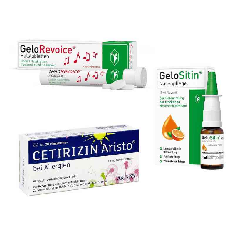 Gelositin Nasenpflege + Gelorevoice + Cetirizintabletten 1 Pck von G. Pohl-Boskamp GmbH & Co. KG PZN 08102468
