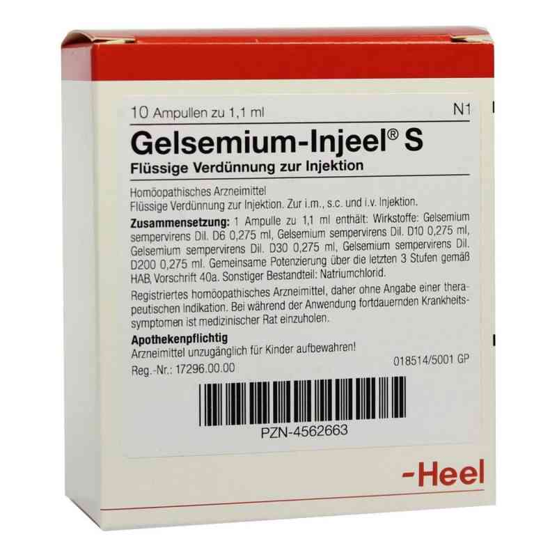 Gelsemium Injeel S Ampullen 10 stk von Biologische Heilmittel Heel GmbH PZN 04562663