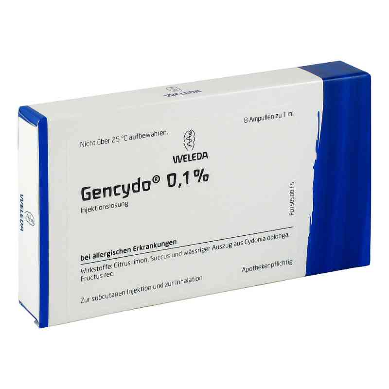 Gencydo 0,1% Injektionslösung 8 stk von WELEDA AG PZN 01622838