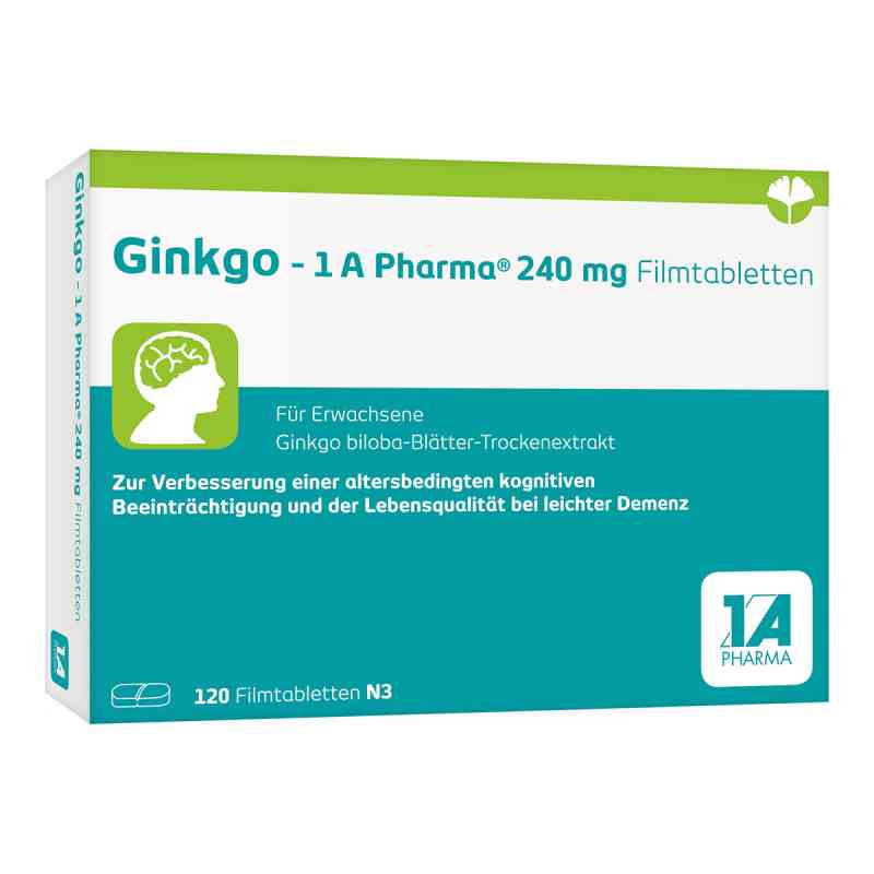 Ginkgo-1a Pharma 240 mg Filmtabletten 120 stk von 1 A Pharma GmbH PZN 14128904