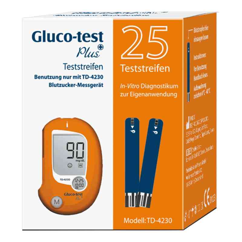 Gluco Test Plus Blutzuckerteststreifen 25 stk von Aristo Pharma GmbH PZN 07123183