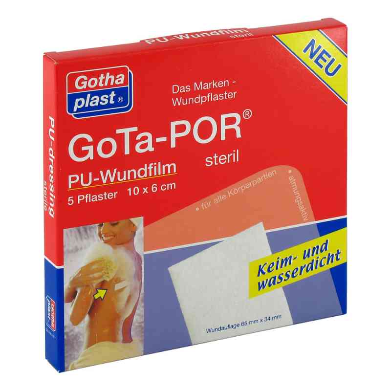 Gota-por Pu Wundfilm 10x6 cm steril Pflaster 5 stk von Gothaplast GmbH PZN 00468447