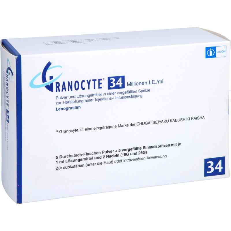 Granocyte 34 Tropfen subst.m.spritze 5X1 stk von kohlpharma GmbH PZN 01604059