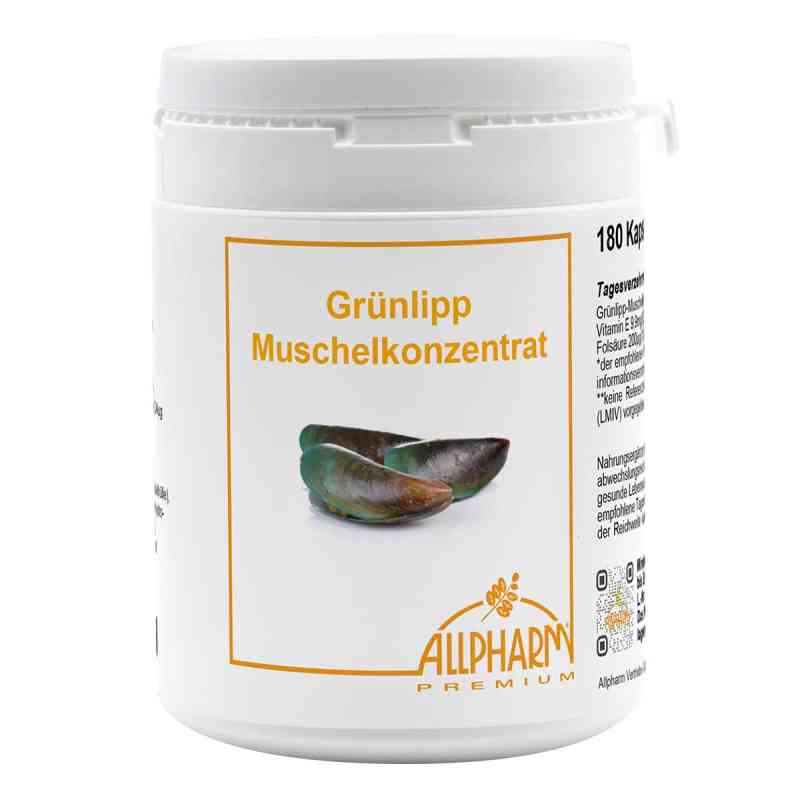 Grünlipp Muschel Konzentrat Kapseln 180 stk von ALLPHARM Vertriebs GmbH PZN 00229607
