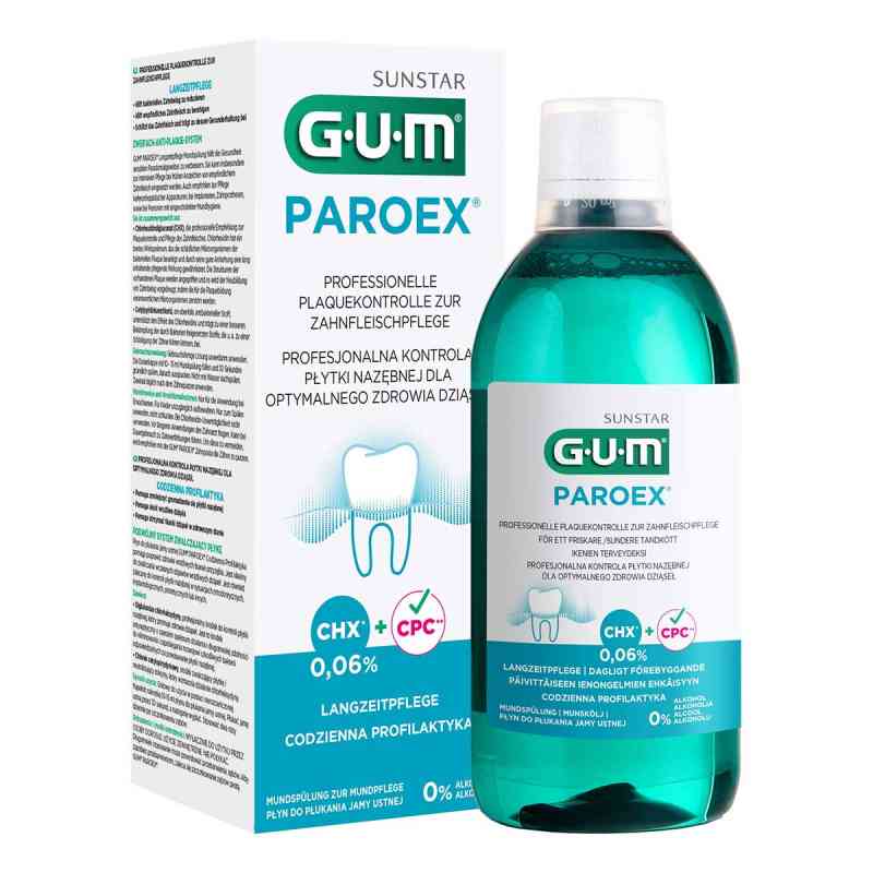 GUM PAROEX Mundspülung 0,06% CHX  500 ml von Sunstar Deutschland GmbH PZN 00195883
