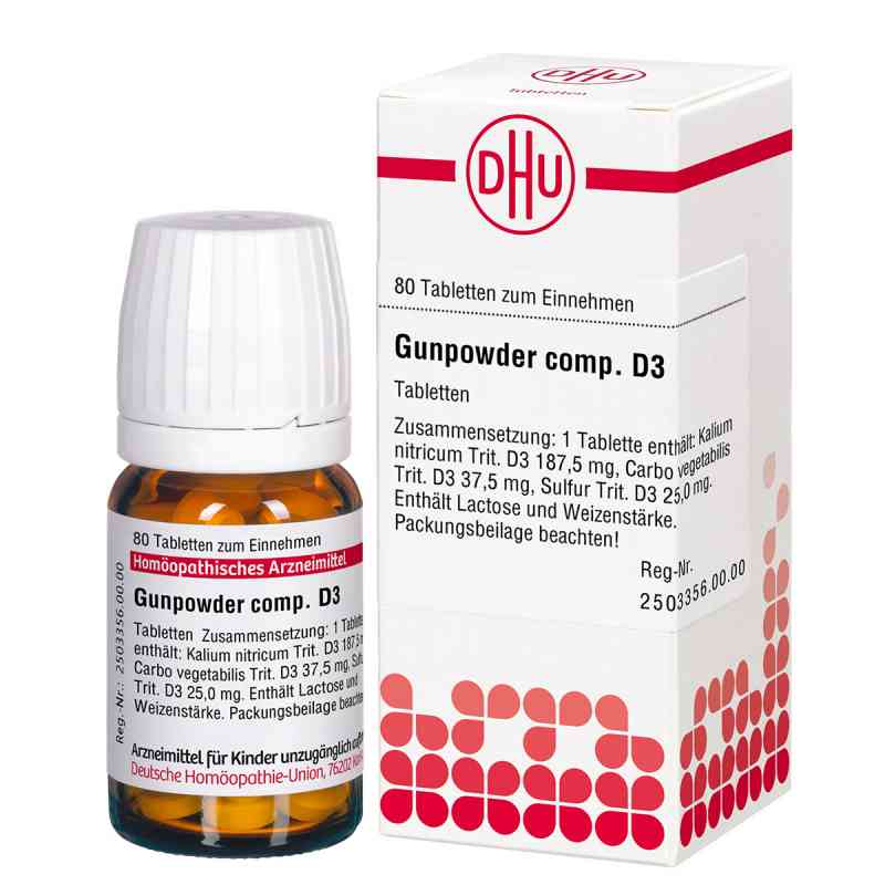 Gunpowder compositus D3 Tabletten 80 stk von DHU-Arzneimittel GmbH & Co. KG PZN 04655732