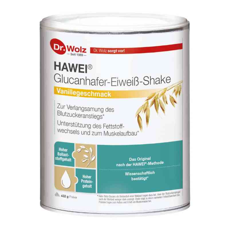 Hawei Glucanhafer-Eiweiß-Shake Vanillegeschmack Pulver 432 g von Dr. Wolz Zell GmbH PZN 19995422
