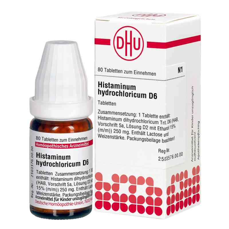 Histaminum Hydrochloricum D6 Tabletten 80 stk von DHU-Arzneimittel GmbH & Co. KG PZN 04220431