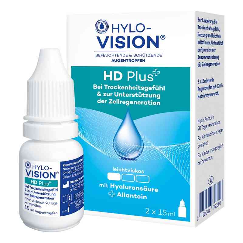 Hylo-Vision Hd Plus Augentropfen 2X15 ml von OmniVision GmbH PZN 00660475