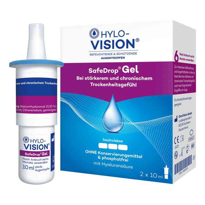 Hylo-Vision Safedrop Gel Augentropfen 2X10 ml von OmniVision GmbH PZN 10644879