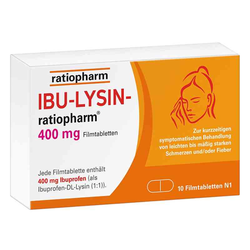 IBU LYSIN ratiopharm 400 mg Filmtabletten 10 stk von ratiopharm GmbH PZN 16197861