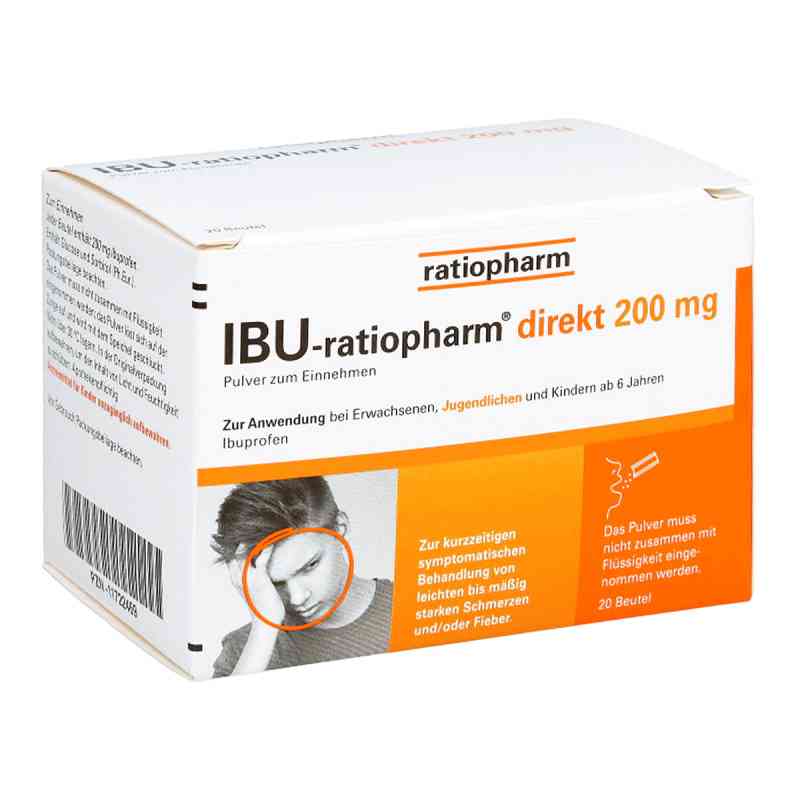 Ibu ratiopharm direkt 200 mg Pulver zum Einnehmen 20 stk von ratiopharm GmbH PZN 11722469