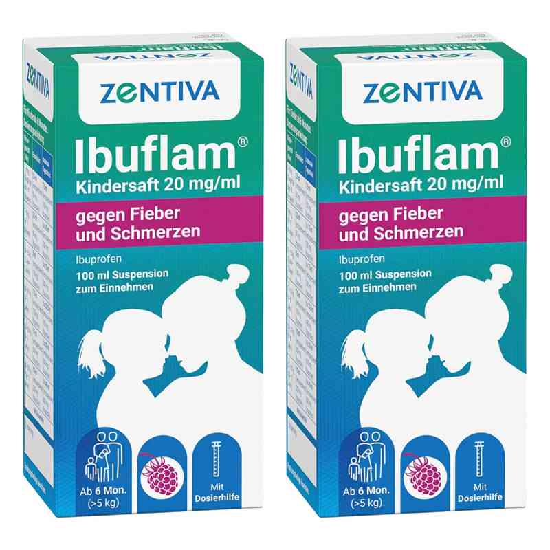 Ibuflam Fiebersaft 2% gegen Fieber und Schmerzen 2x100 ml von Zentiva Pharma GmbH PZN 08103707