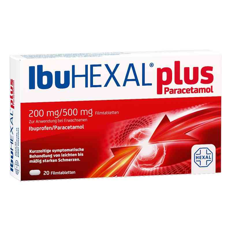 Ibuhexal Plus Paracetamol 200 Mg/500 Mg Filmtabletten 20 stk von Hexal AG PZN 18334434