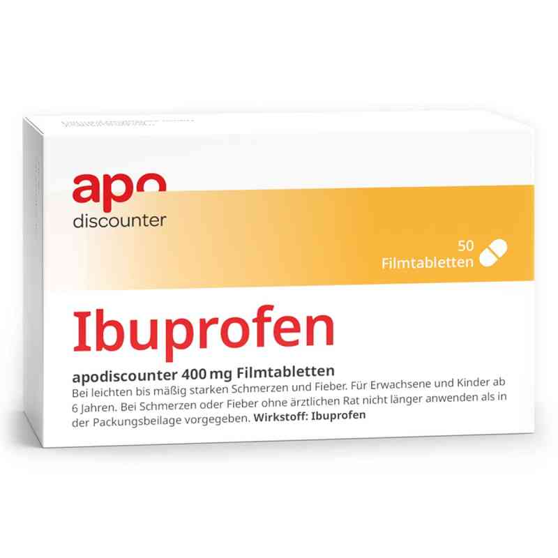 Ibuprofen Apodiscounter 400 Mg Schmerztabletten 50 stk von Fair-Med Healthcare GmbH PZN 18188234